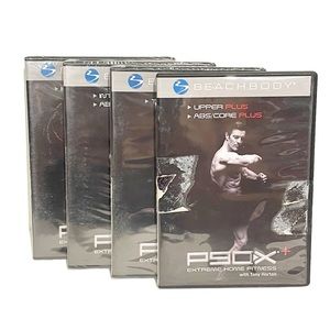 P90x Extreme Home Fitness Workout DVD Lot Of 4‎ Cardio Total Body, Abs & Upper